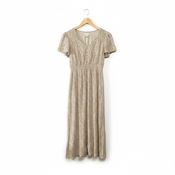Japna Beige Patterned Maxi Dress - Picture 3 of 4